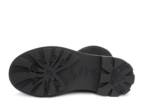 Women's^Fluevog Shoes Duffy | Tall Boot With Ruffled Tongue Black