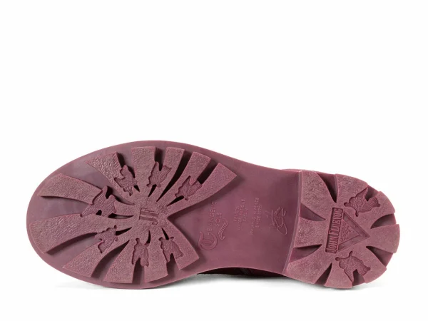 Women's^Fluevog Shoes Duffy | Tall Boot With Ruffled Tongue Purple/Green