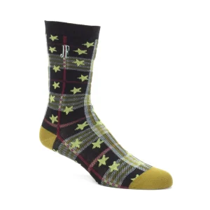 Accessories^Fluevog Shoes Ebi Vog Socks | Plaid And Stars Sock Black