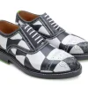 Men's^Fluevog Shoes Edda | Modern Brogue Shoe Black/White