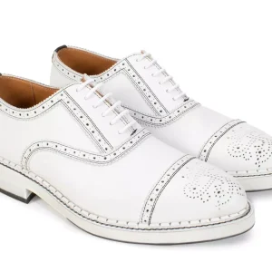 Men's^Fluevog Shoes Edda | Modern Brogue Shoe White