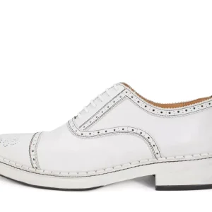 Men's^Fluevog Shoes Edda | Modern Brogue Shoe White