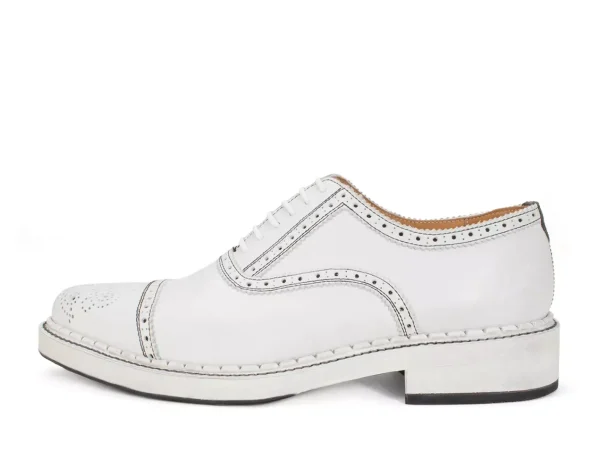 Women's^Fluevog Shoes Edda | Modern Brogue Shoe White