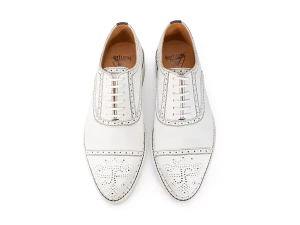 Men's^Fluevog Shoes Edda | Modern Brogue Shoe White