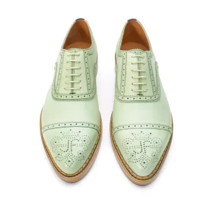 Women's^Fluevog Shoes Edda | Modern Brogue Shoe Green
