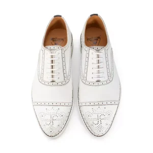 Women's^Fluevog Shoes Edda | Modern Brogue Shoe White