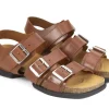 Men's^Fluevog Shoes Elsie | Strappy Buckle Sandals Brown