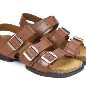 Men's^Fluevog Shoes Elsie | Strappy Buckle Sandals Brown