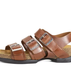 Men's^Fluevog Shoes Elsie | Strappy Buckle Sandals Brown