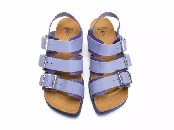 Men's^Fluevog Shoes Elsie | Strappy Buckle Sandals Lavender