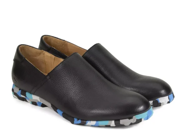 Women's^Fluevog Shoes Equinox | Slip-On Leather Shoe Black