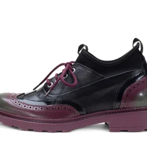 Men's^Fluevog Shoes Felix | Wingtip Brogue With Neoprene Black/Purple