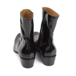 Men's^Fluevog Shoes Finn | Zip-Up Leather Boot Black