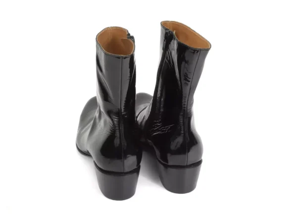 Men's^Fluevog Shoes Finn | Zip-Up Leather Boot Black