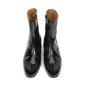 Men's^Fluevog Shoes Finn | Zip-Up Leather Boot Black