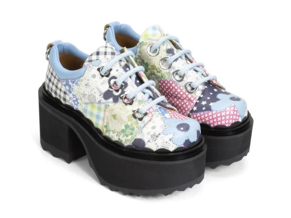 Women's^Fluevog Shoes Fizzy | Flowery Platform Shoe Patchwork