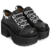 Women's^Fluevog Shoes Fizzy | Flowery Platform Shoe Black/White