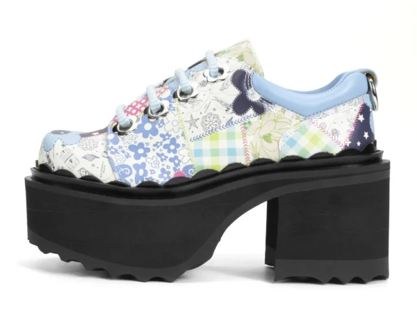 Women's^Fluevog Shoes Fizzy | Flowery Platform Shoe Patchwork