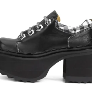 Women's^Fluevog Shoes Fizzy | Flowery Platform Shoe Black/White