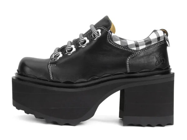 Women's^Fluevog Shoes Fizzy | Flowery Platform Shoe Black/White