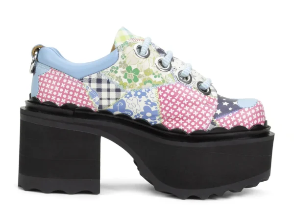 Women's^Fluevog Shoes Fizzy | Flowery Platform Shoe Patchwork