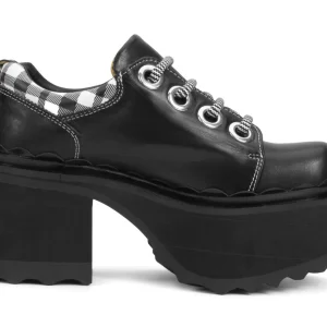 Women's^Fluevog Shoes Fizzy | Flowery Platform Shoe Black/White