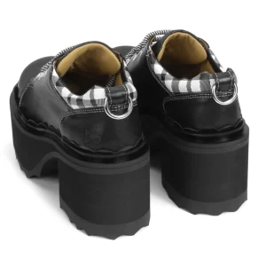 Women's^Fluevog Shoes Fizzy | Flowery Platform Shoe Black/White