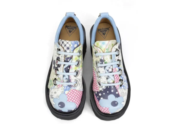 Women's^Fluevog Shoes Fizzy | Flowery Platform Shoe Patchwork