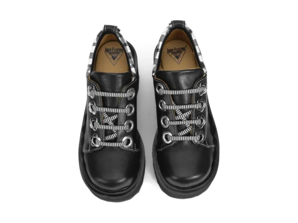 Women's^Fluevog Shoes Fizzy | Flowery Platform Shoe Black/White