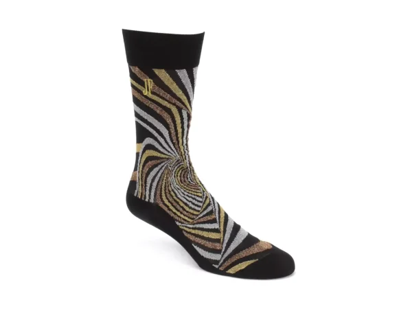 Accessories^Fluevog Shoes Ford Vog Socks | Optical Illusion Sock Black/Metallic