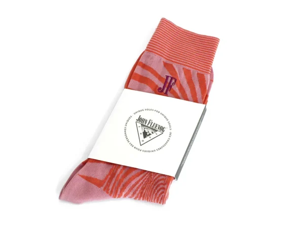 Accessories^Fluevog Shoes Ford Vog Socks | Optical Illusion Sock Pink/Orange