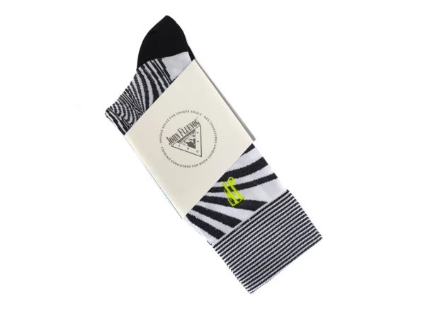 Accessories^Fluevog Shoes Ford Vog Socks | Optical Illusion Sock Black/White