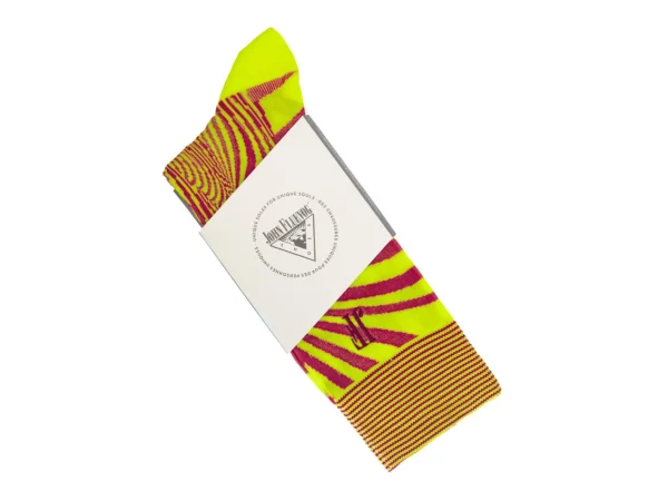 Accessories^Fluevog Shoes Ford Vog Socks | Optical Illusion Sock Yellow/Orange