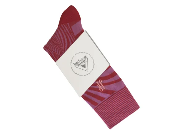 Accessories^Fluevog Shoes Ford Vog Socks | Optical Illusion Sock Purple/Red