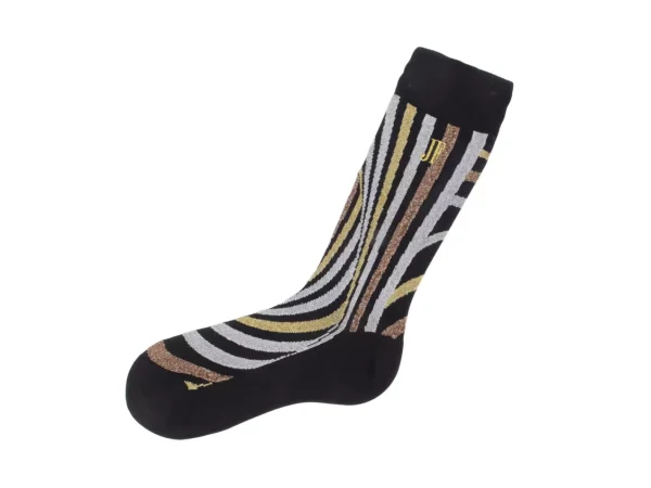 Accessories^Fluevog Shoes Ford Vog Socks | Optical Illusion Sock Black/Metallic