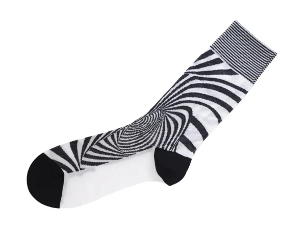 Accessories^Fluevog Shoes Ford Vog Socks | Optical Illusion Sock Black/White