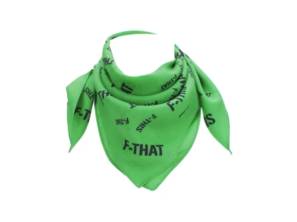 Accessories^Fluevog Shoes F-This Bandana Scarf | Wool And Silk Headscarf Green/Black