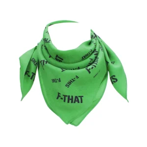 Women's^Fluevog Shoes F-This Bandana Scarf | Wool And Silk Headscarf Green/Black