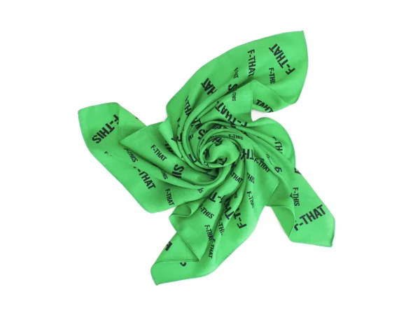 Accessories^Fluevog Shoes F-This Bandana Scarf | Wool And Silk Headscarf Green/Black