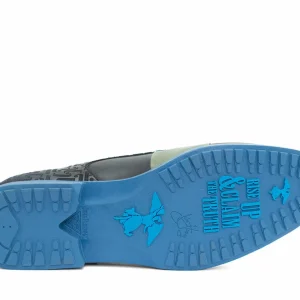 Men's^Fluevog Shoes Fuller | Colourblock Lace-Up Shoe Blue/Green/Black