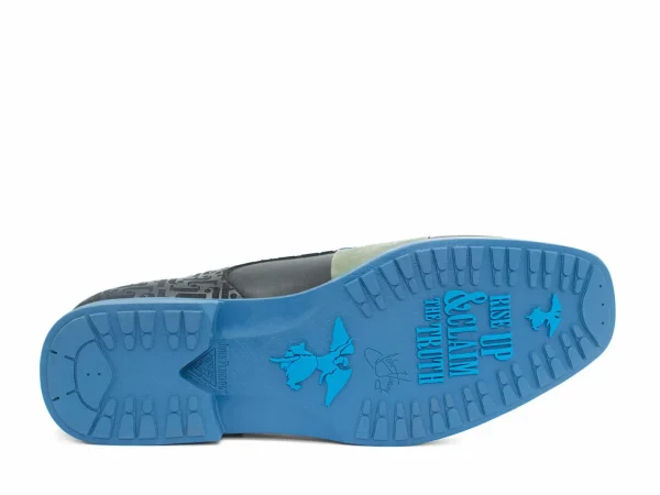 Men's^Fluevog Shoes Fuller | Colourblock Lace-Up Shoe Blue/Green/Black