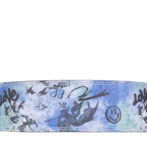 Accessories^Fluevog Shoes Gawain Belt | Wide Waist Belt Blue Graffiti