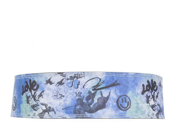 Accessories^Fluevog Shoes Gawain Belt | Wide Waist Belt Blue Graffiti