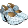 Women's^Fluevog Shoes Generator | Platform Slingback Heel Blue Croc