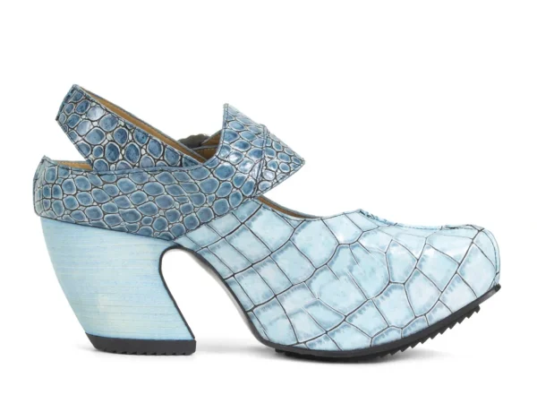 Women's^Fluevog Shoes Generator | Platform Slingback Heel Blue Croc