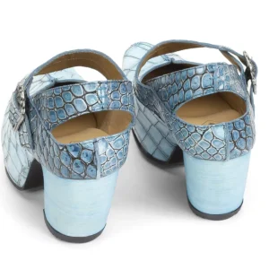 Women's^Fluevog Shoes Generator | Platform Slingback Heel Blue Croc