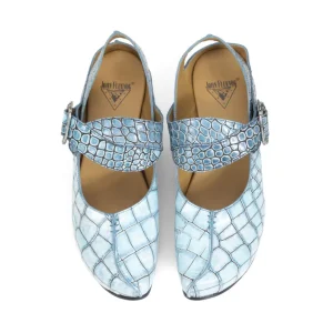 Women's^Fluevog Shoes Generator | Platform Slingback Heel Blue Croc