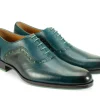 Men's^Fluevog Shoes 837 Granville | Brogued Leather Oxford Turquoise