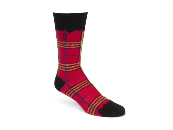 Accessories^Fluevog Shoes Hazel Vog Socks | Knit Plaid Sock Red