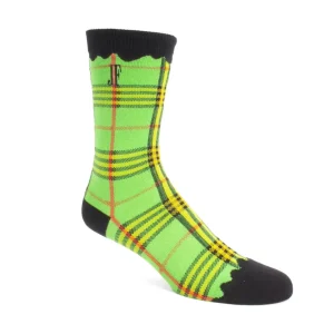 Accessories^Fluevog Shoes Hazel Vog Socks | Knit Plaid Sock Green